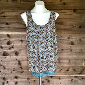 Studio JPR 100% Polyester Relaxed 2 Layer Tank Lg